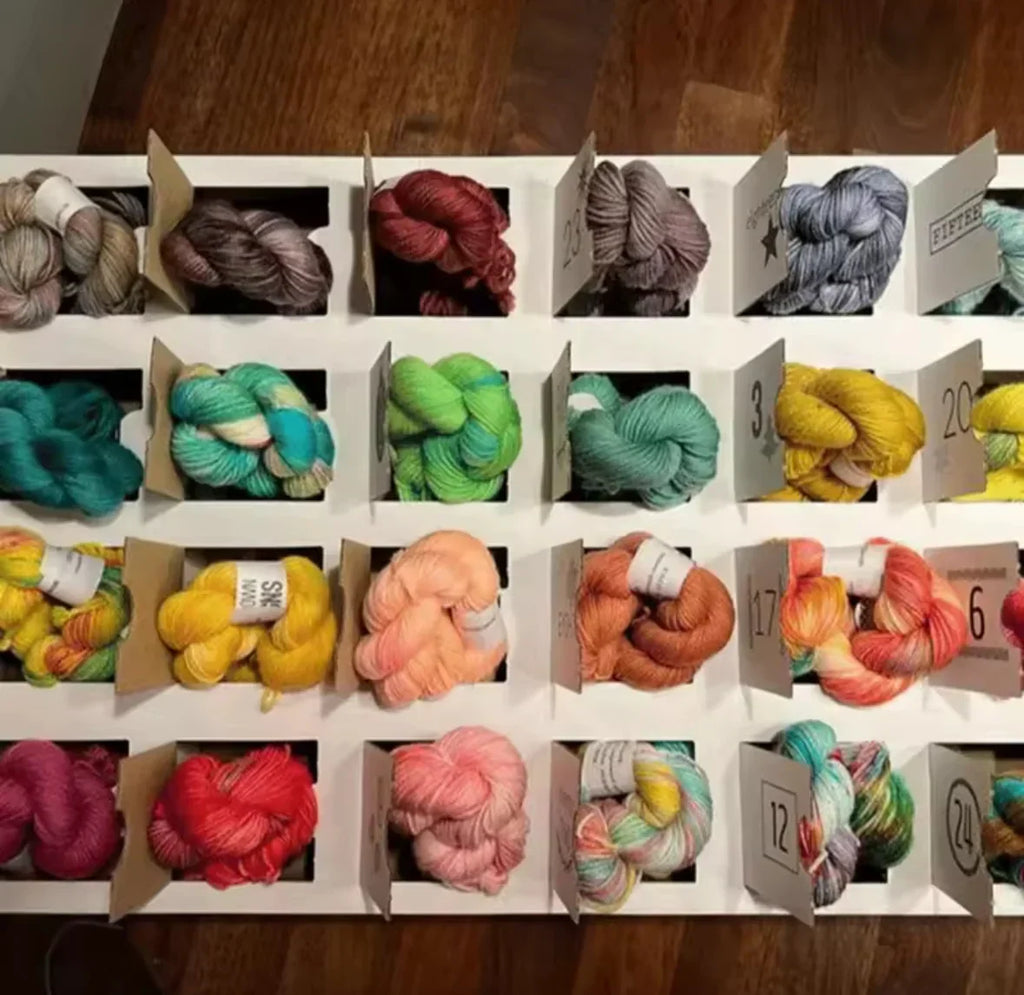 Yarn Advent Calendar with 24 Mini Balls of Knitting Yarn 2026