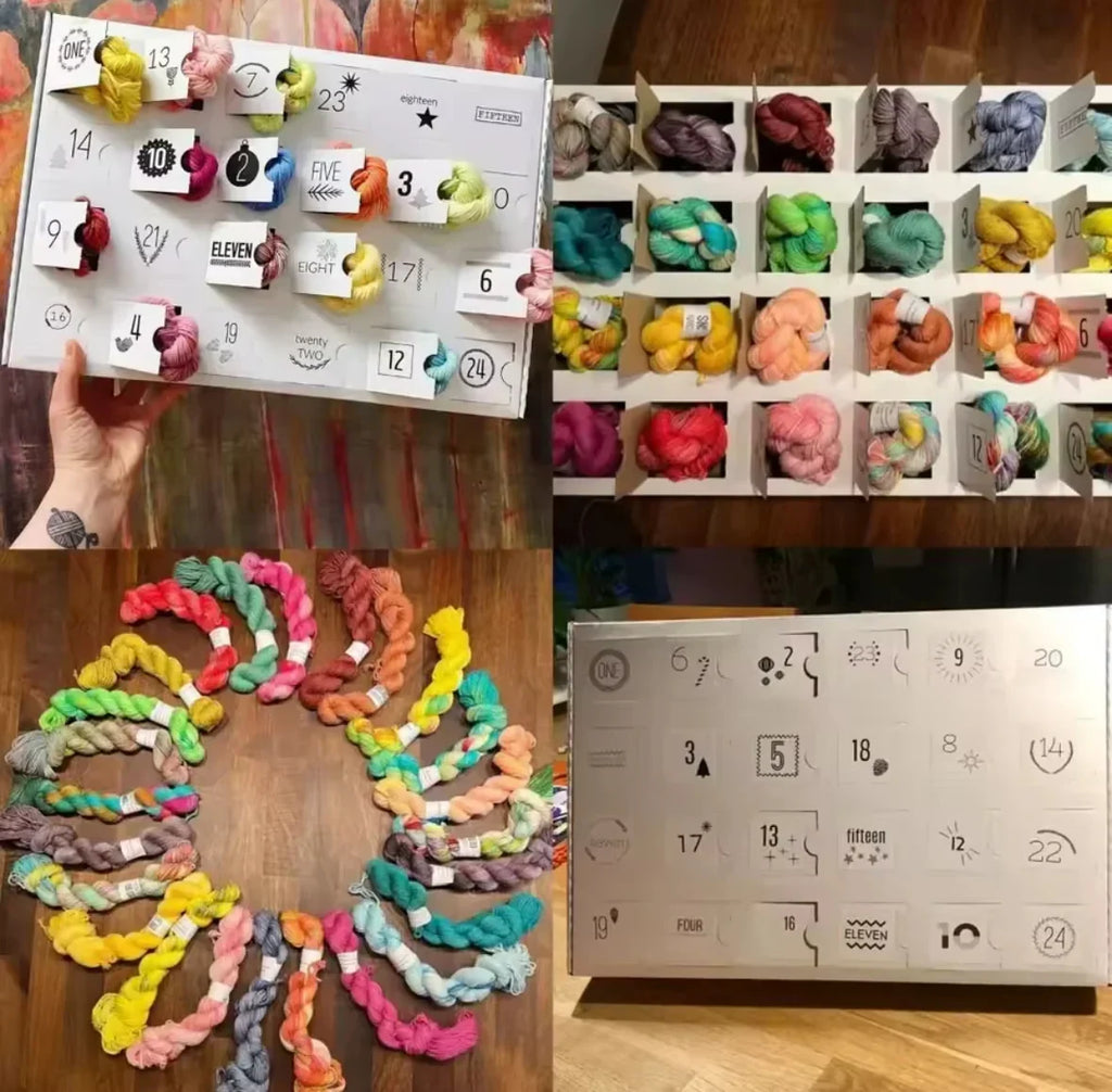 Yarn Advent Calendar with 24 Mini Balls of Knitting Yarn 2026