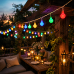 Mood String Lights with 20 LED Bulbs, 3 m – Warm White Party Lighting for Indoor & Outdoor Decoration