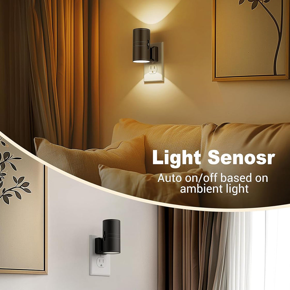 Minimalist LED Wall Light with Light Sensor – Automatic Day & Night Function for Modern Interiors