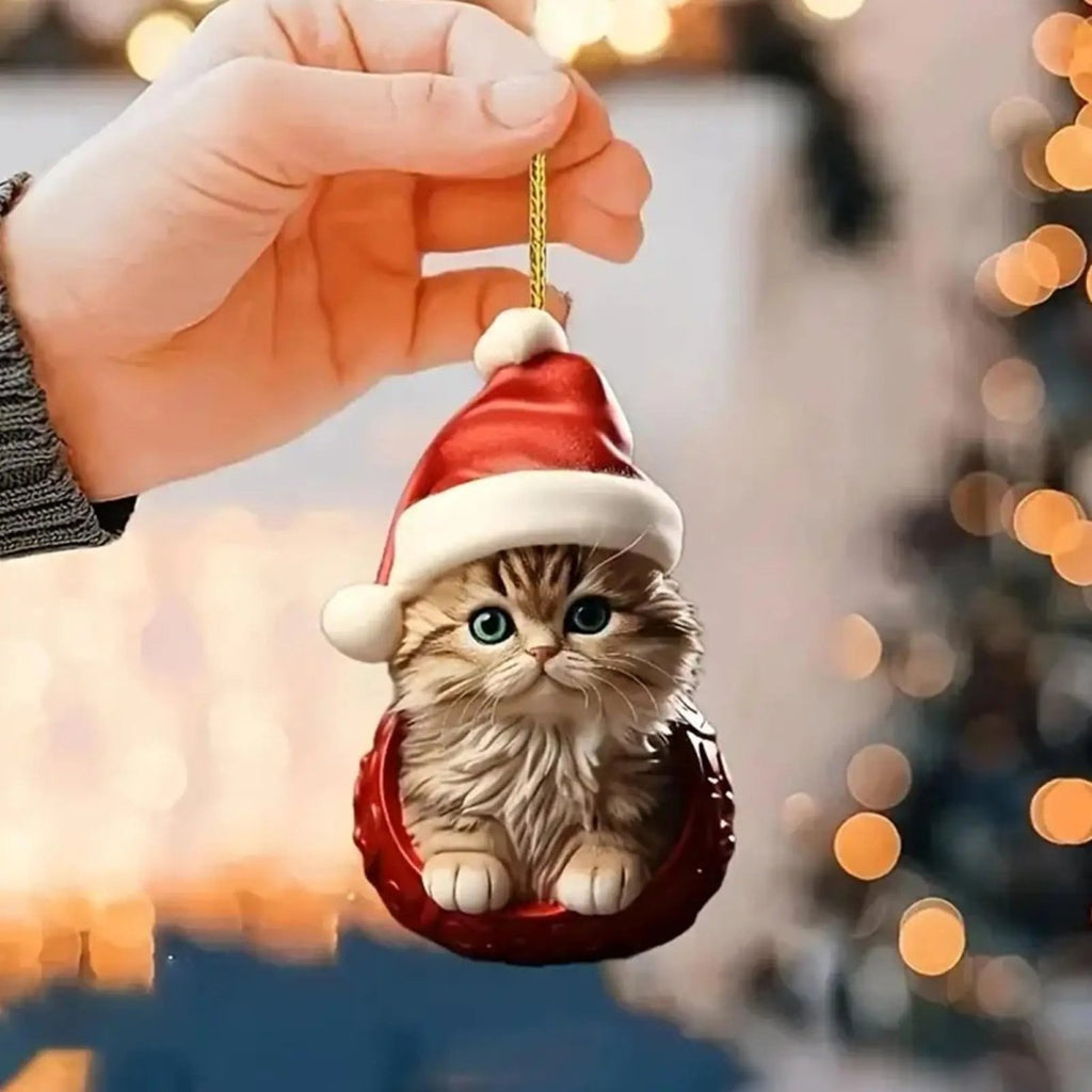 Purrfectjoy | Retro Cat Ornament Advent Calendar with 24 Acrylic Pendants