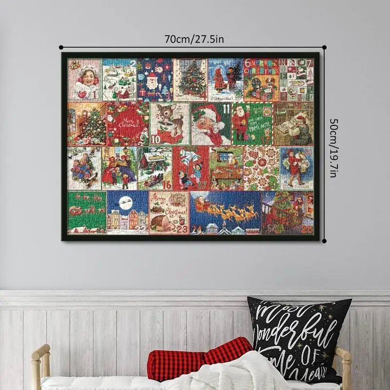 Puzzvent | Jigsaw Puzzle Advent Calendar with 1000 Pieces and Christmas Scene