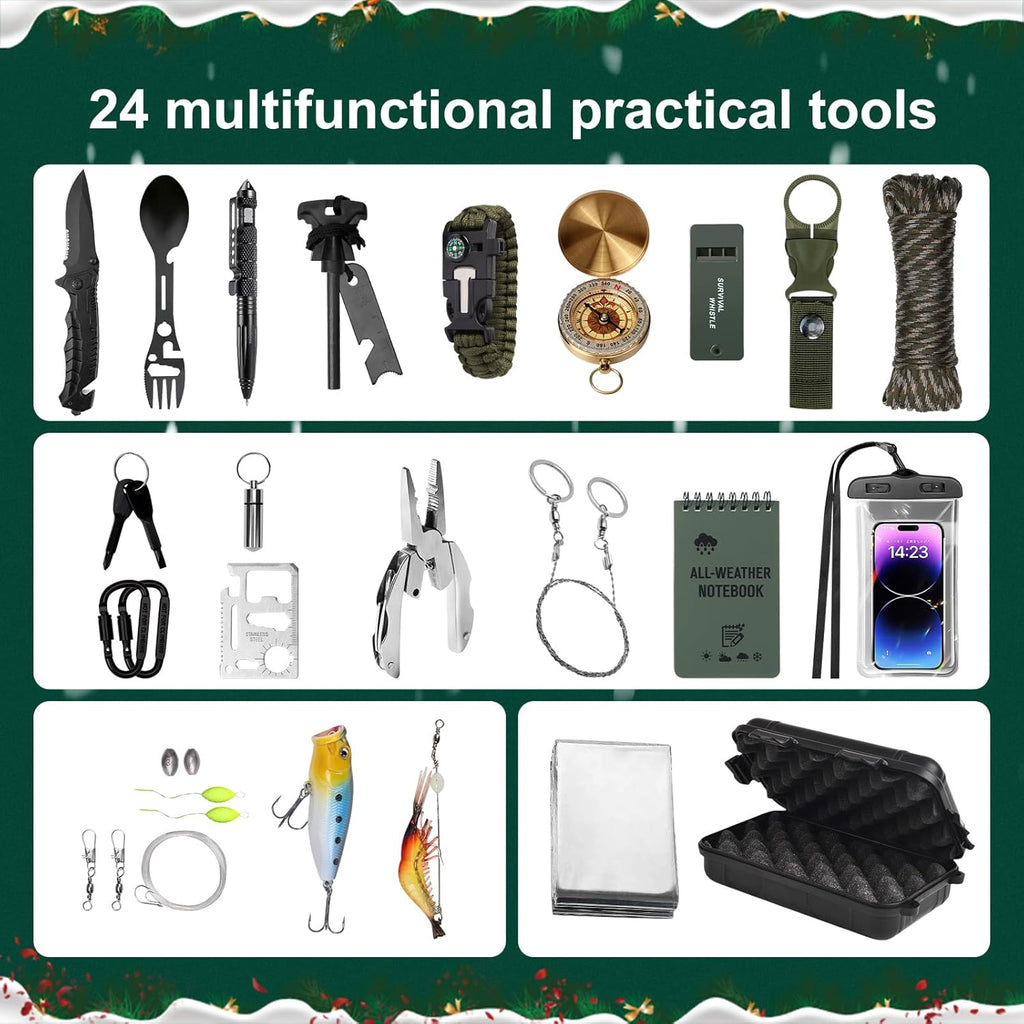 Wildaro | Survival Advent Calendar with 24 Outdoor Gear Items 2026
