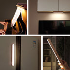 Cordless Magnetic LED Wall Light – Adjustable, Rechargeable, Wood-Look Mood Lighting for Bedroom, Kitchen & Living Room