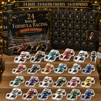 Pistora | Racing Car Shaped Acrylic Advent Calendar with 24 Numbered Compartments