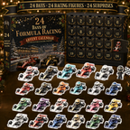 Pistora | Racing Car Shaped Acrylic Advent Calendar with 24 Numbered Compartments
