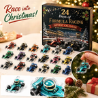 Pistora | Racing Car Shaped Acrylic Advent Calendar with 24 Numbered Compartments
