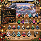 Pistora | Racing Car Shaped Acrylic Advent Calendar with 24 Numbered Compartments