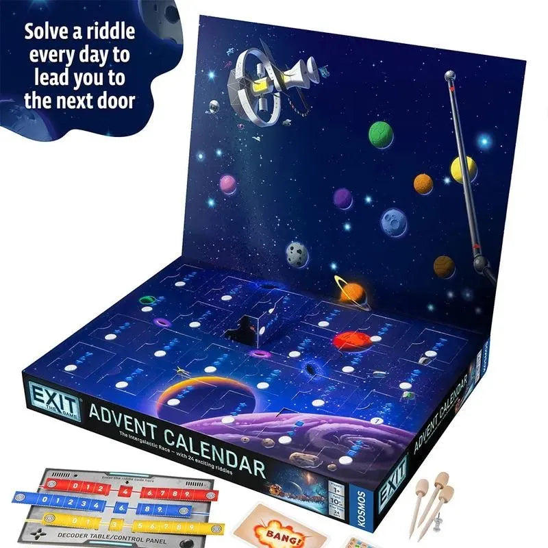 Escape Room Advent Calendar with 24 Space Puzzle Compartments 2026