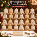 Fillable Fabric Advent Calendar with 24 Empty Numbered Bags 2026
