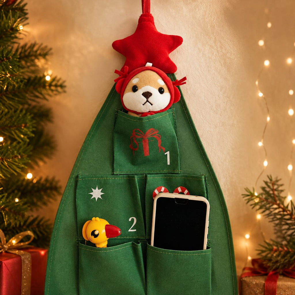 Fillable Fabric Christmas Tree Advent Calendar with 24 Pockets, Empty 2026