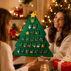Fillable Fabric Christmas Tree Advent Calendar with 24 Pockets, Empty 2026