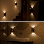 Dimmable Plug-in LED Wall Light with Night Light Function – Modern Black or White for Bedroom & Kids’ Room