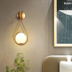 Teardrop Design Wall Light – Aluminium & Acrylic LED, G9, 12W, Gold or Black, for Living Room & Bedroom