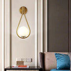 Teardrop Design Wall Light – Aluminium & Acrylic LED, G9, 12W, Gold or Black, for Living Room & Bedroom