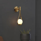 Teardrop Design Wall Light – Aluminium & Acrylic LED, G9, 12W, Gold or Black, for Living Room & Bedroom