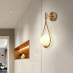 Teardrop Design Wall Light – Aluminium & Acrylic LED, G9, 12W, Gold or Black, for Living Room & Bedroom