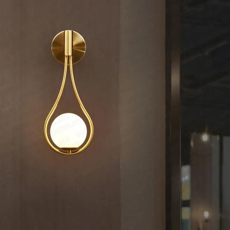 Teardrop Design Wall Light – Aluminium & Acrylic LED, G9, 12W, Gold or Black, for Living Room & Bedroom
