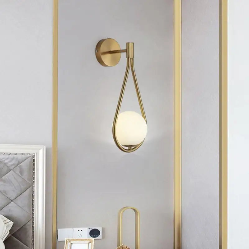 Teardrop Design Wall Light – Aluminium & Acrylic LED, G9, 12W, Gold or Black, for Living Room & Bedroom