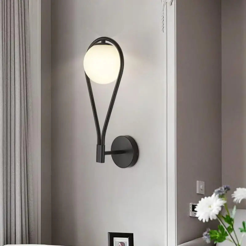 Teardrop Design Wall Light – Aluminium & Acrylic LED, G9, 12W, Gold or Black, for Living Room & Bedroom