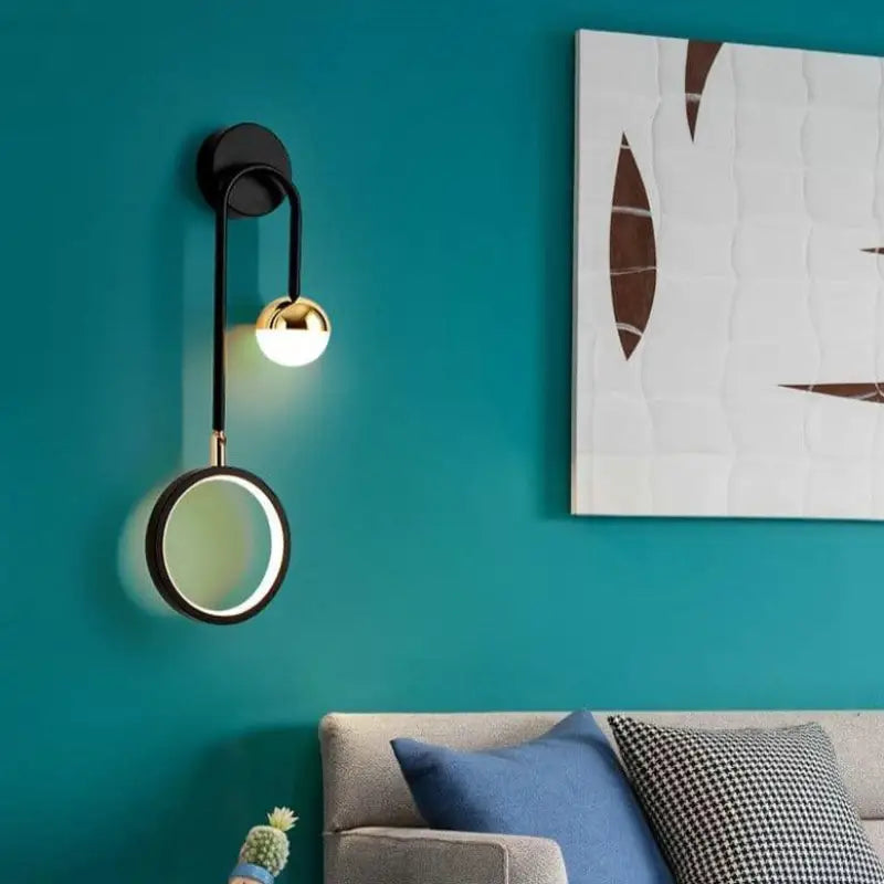 Scandinavian Black Aluminium LED Wall Light – Dimmable, Modern Design, 48 cm