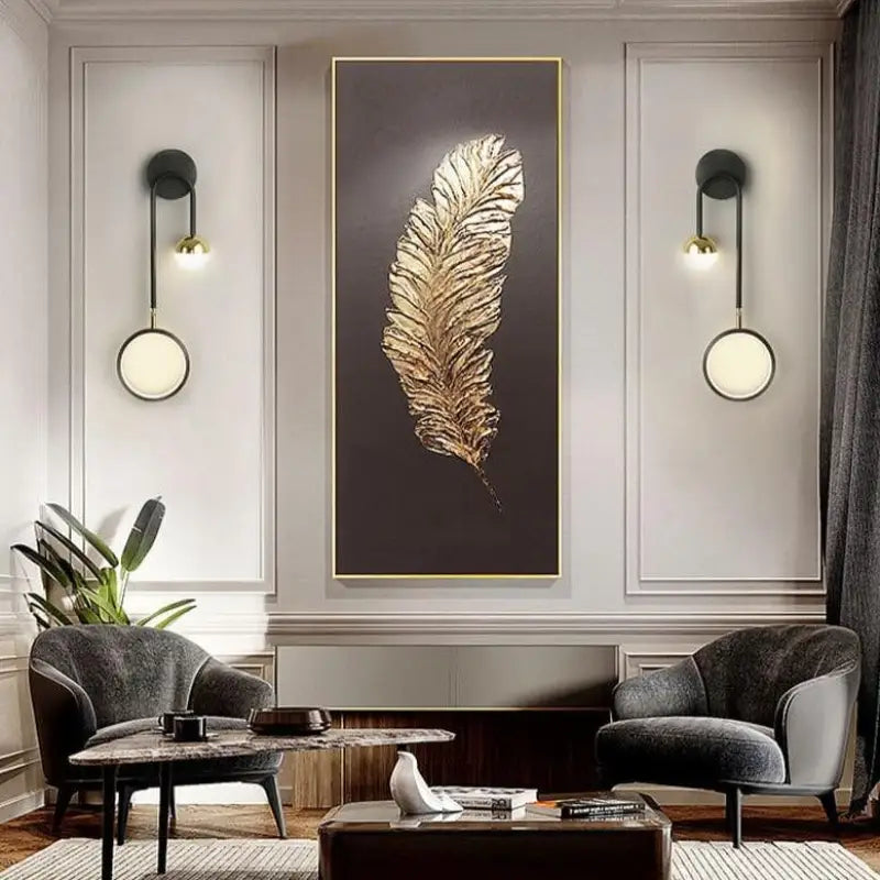 Scandinavian Black Aluminium LED Wall Light – Dimmable, Modern Design, 48 cm