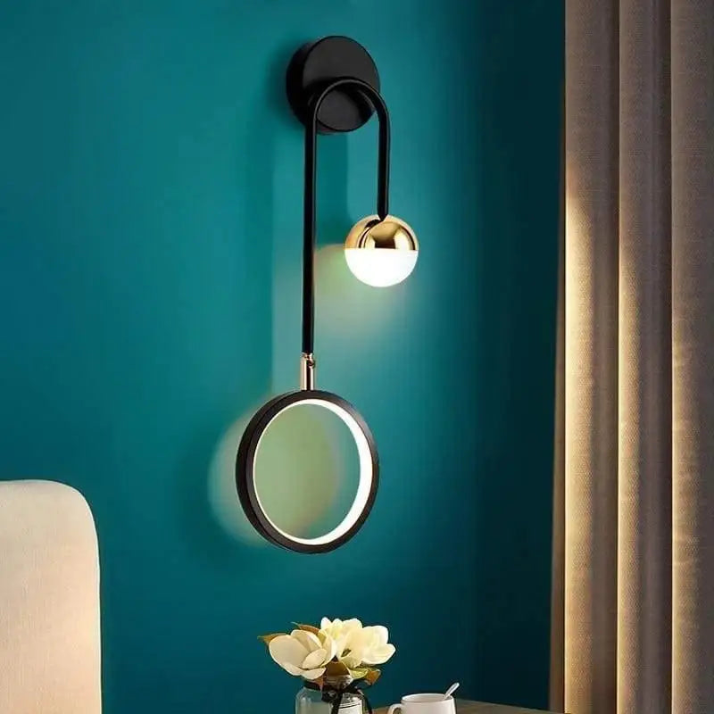 Scandinavian Black Aluminium LED Wall Light – Dimmable, Modern Design, 48 cm