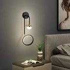Scandinavian Black Aluminium LED Wall Light – Dimmable, Modern Design, 48 cm