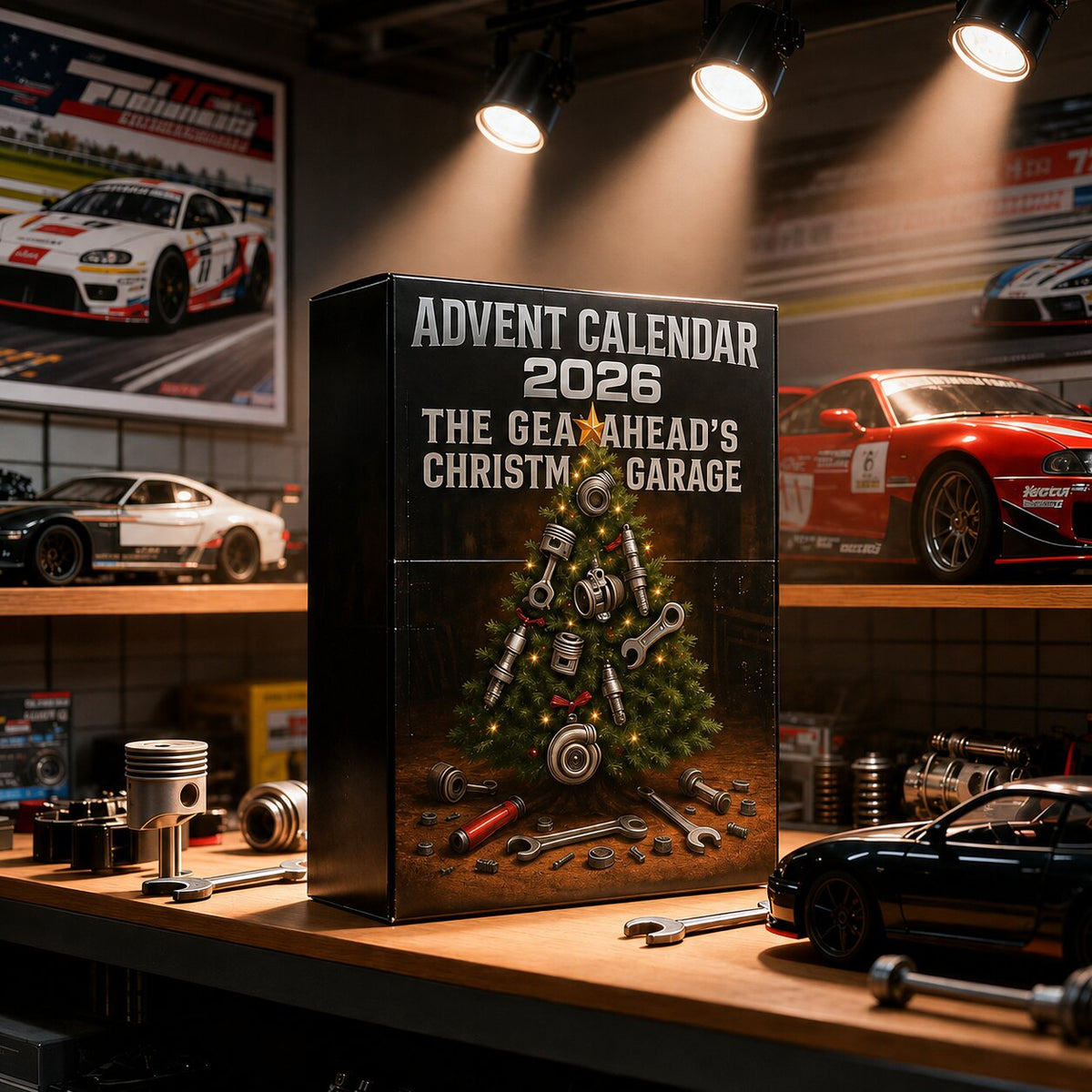 Car Parts Advent Calendar with 24 Miniature Car Part and Workshop Replicas 2026