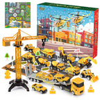 Kranoli | Construction Vehicle Advent Calendar for Kids with Crane and Play Board