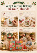 Cross Stitch Advent Calendar with 24 Daily Boxes of Needlework Supplies 2026