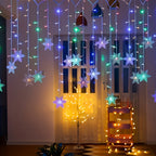 USB Snowflake String Lights – 4 m Multicolour LED, Christmas Decoration for Festive Winter Interiors