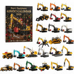 Digger Advent Calendar with 24 Acrylic Construction Vehicle Ornaments 26 cm 2026