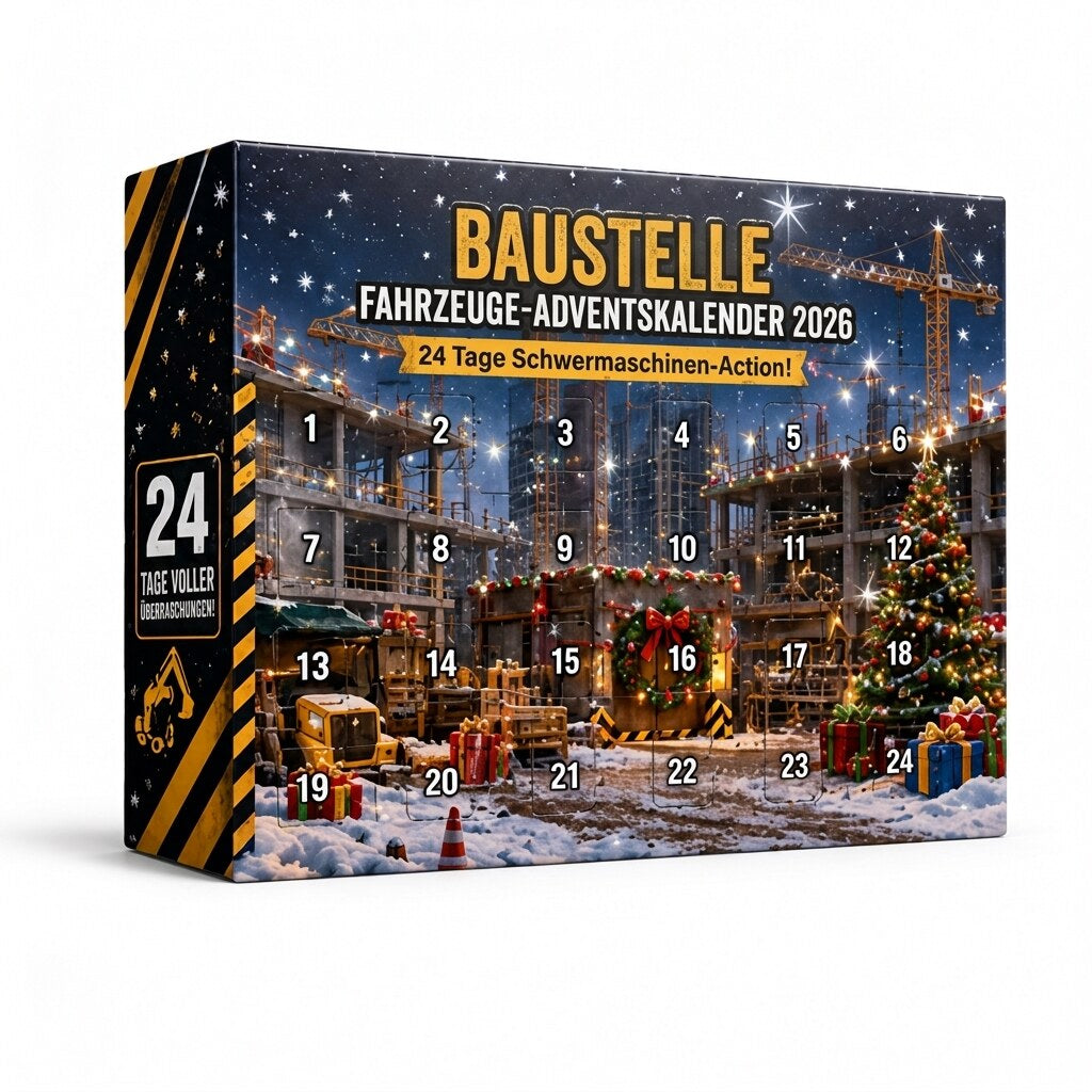 Baggino | Construction Vehicle Advent Calendar with 24 Flat Acrylic Pendants 2026