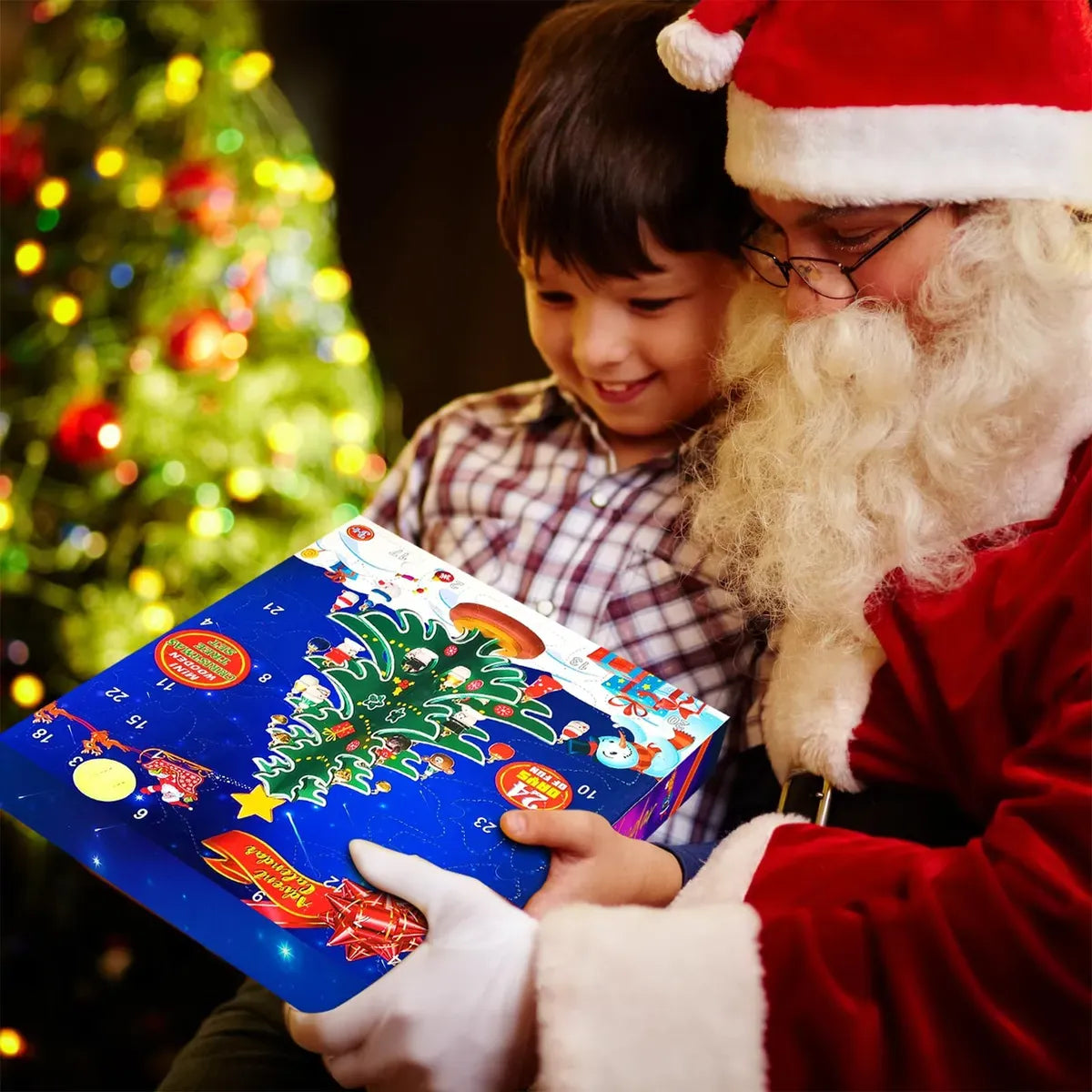 Wintavo | Christmas Tree Advent Calendar for Kids with 24 Hanging Ornaments