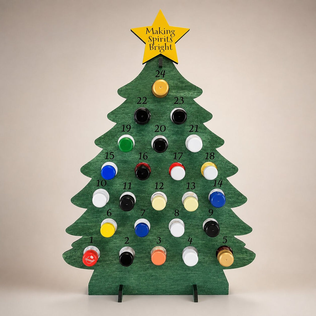 Fill Your Own Wooden Beer Advent Calendar Christmas Tree for 24 Mini Bottles 2026