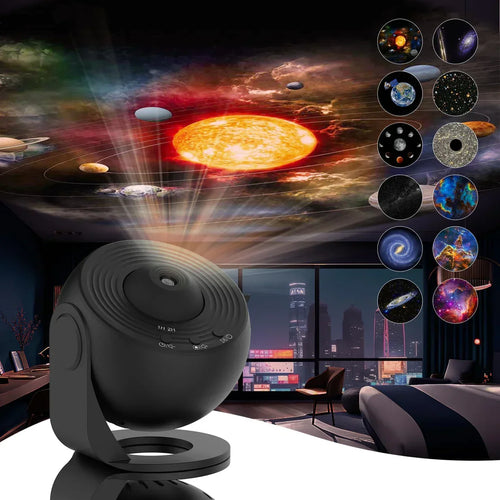 360° Rotating Star Projector Night Light with 13 Projection Discs – Galaxy & Starry Sky Mood Light