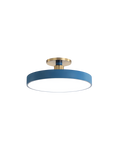 Modern Round Ceiling Light with Gold Detail & Acrylic Diffuser – Minimalist Semi-Flush for Living Room & Bedroom