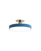 Modern Round Ceiling Light with Gold Detail & Acrylic Diffuser – Minimalist Semi-Flush for Living Room & Bedroom