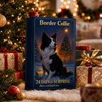 Border Collie Ornament Advent Calendar with 24 Flat Plastic Dog Motifs 2026