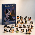 Border Collie Ornament Advent Calendar with 24 Flat Plastic Dog Motifs 2026