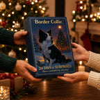 Border Collie Ornament Advent Calendar with 24 Flat Plastic Dog Motifs 2026