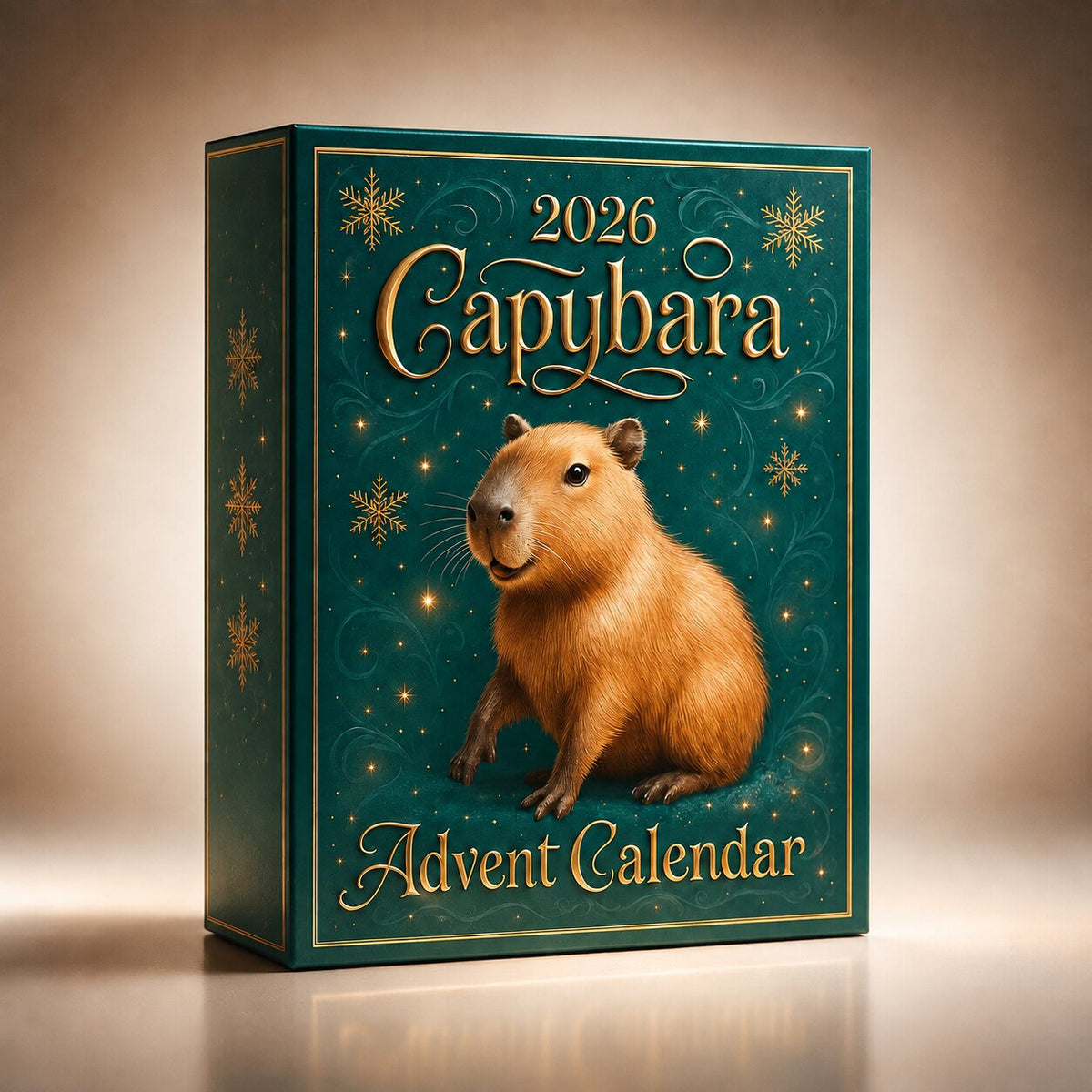 Capybara Advent Calendar with 24 Decorative PVC Capybara Pieces 2026