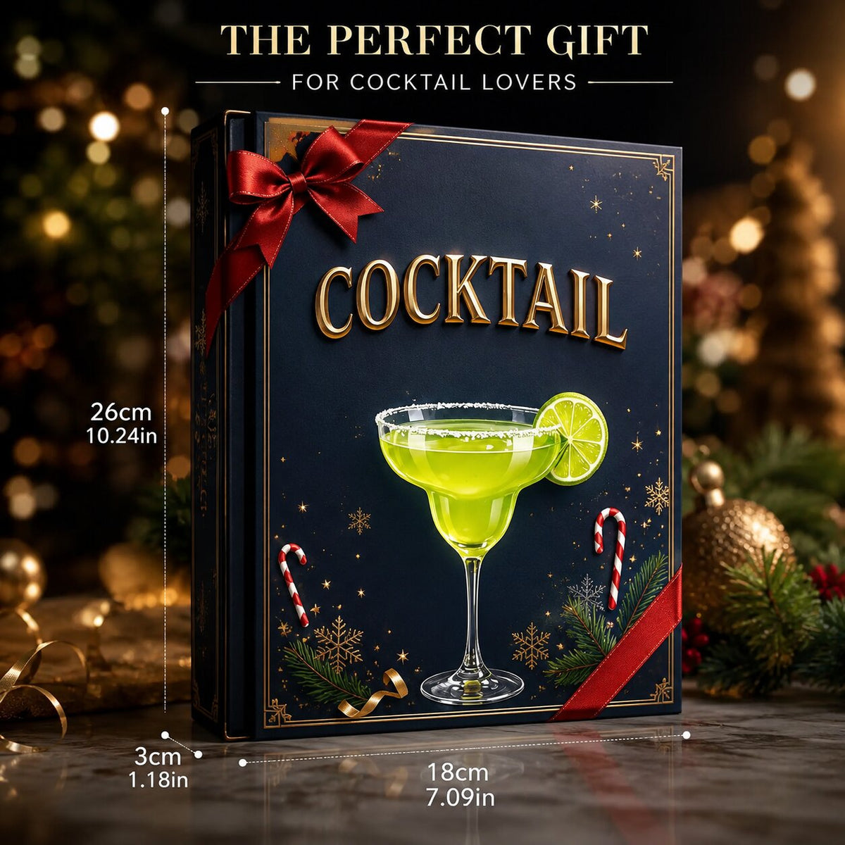Cocktail Ornament Advent Calendar with 24 Hanging Cocktail Pendants 2026