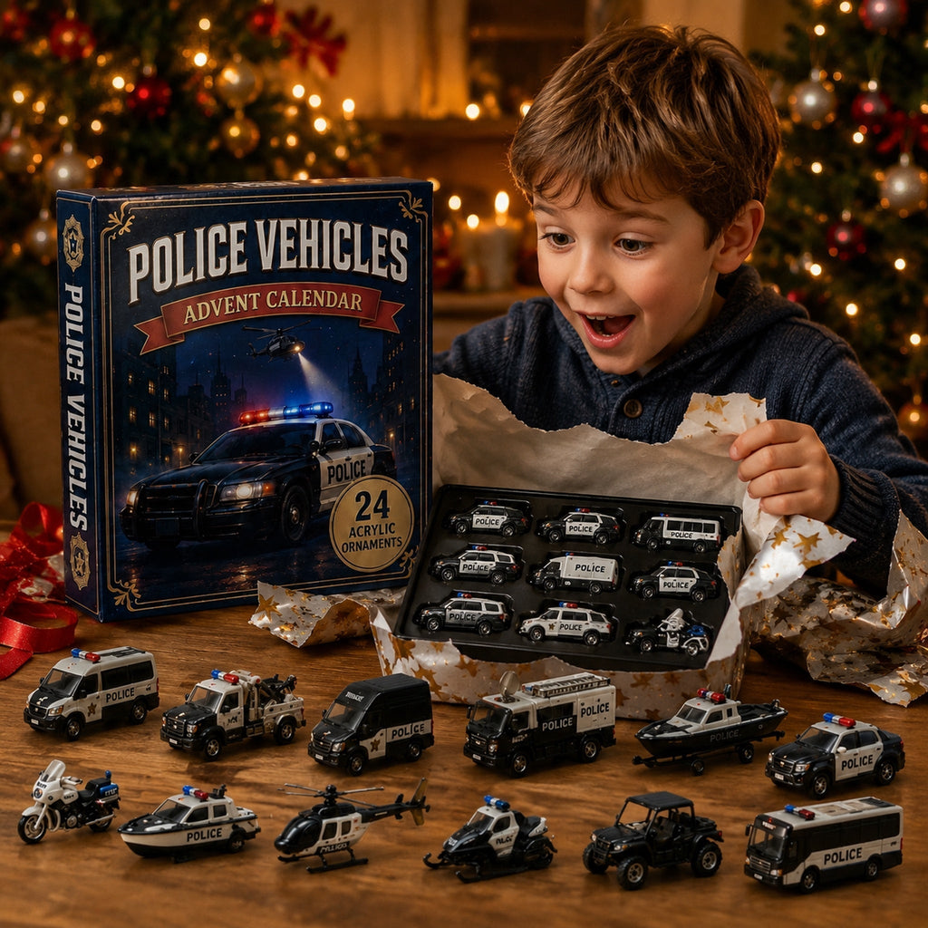 Police Advent Calendar with 24 Toy Police Vehicles 2026