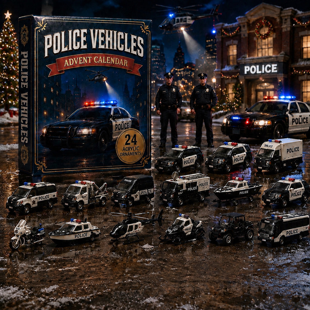 Police Advent Calendar with 24 Toy Police Vehicles 2026