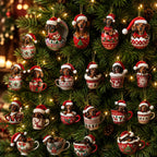 Dachshund Ornament Advent Calendar with 24 Flat Plastic Dachshund Figures 2026