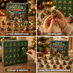 Dino Acrylic Advent Calendar with 24 Flat Dinosaur Figures 2026