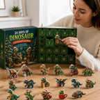 Dino Acrylic Advent Calendar with 24 Flat Dinosaur Figures 2026
