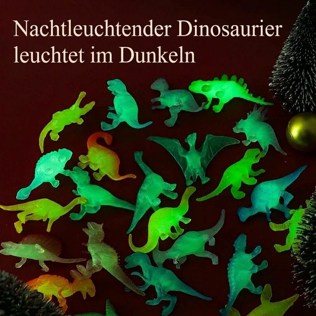 Dinosaur Advent Calendar with 24 Dino Figures, Fossil Models and Glow Dinos 2026